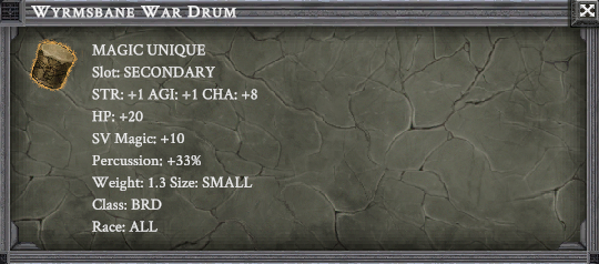 WYRMSBANE WAR DRUM item card